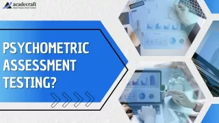 psychometric psychometric assessment assessment