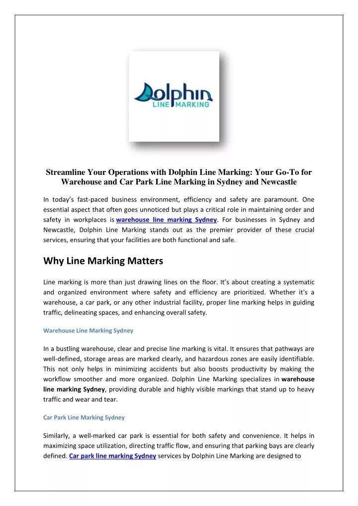 streamline your operations with dolphin line