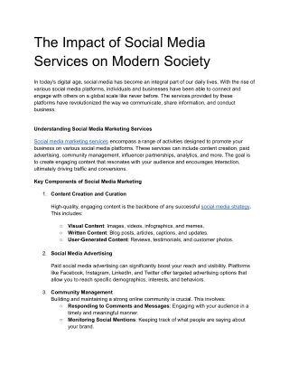 The Impact of Social Media Services on Modern Society_ Blog