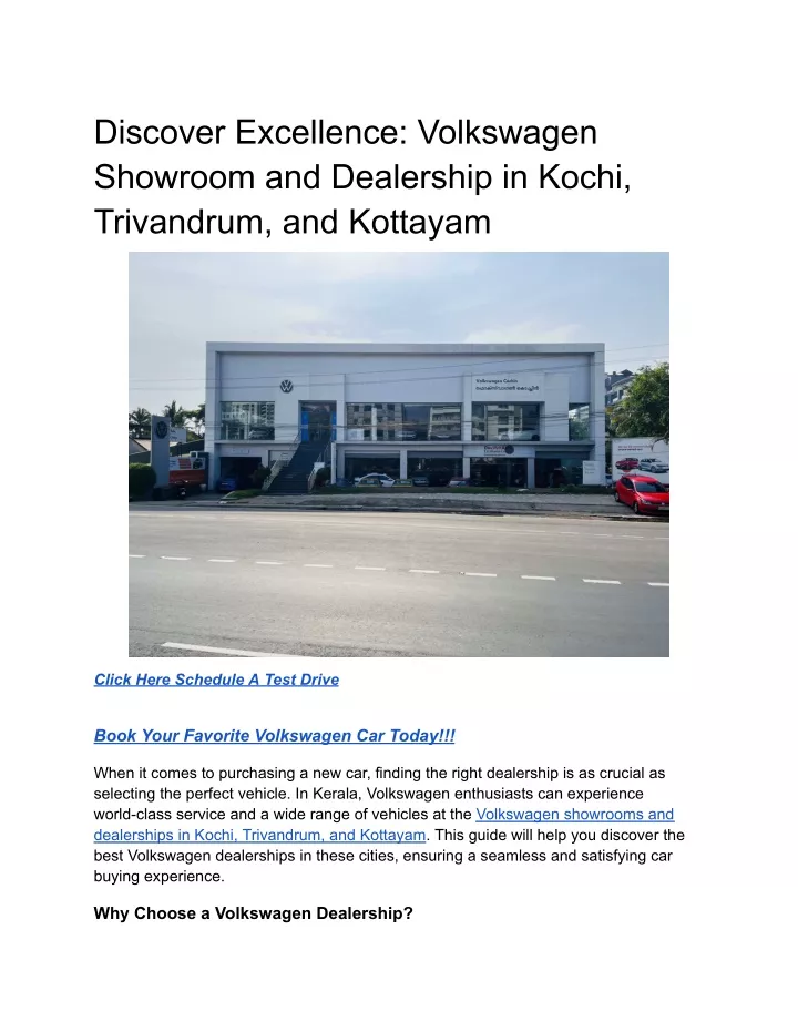 discover excellence volkswagen showroom