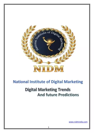 National Institute of Digital Marketing