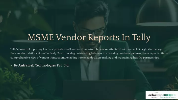 msme vendor reports in tally