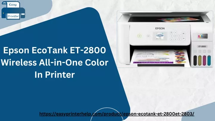 epson ecotank et 2800 wireless all in one color