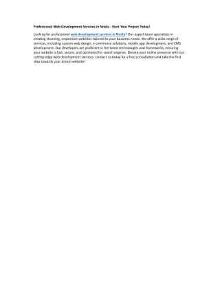 professional web development services in noida