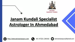 Janam Kundali Specialist Astrologer In Ahmedabad | Astro Sanjay Guru