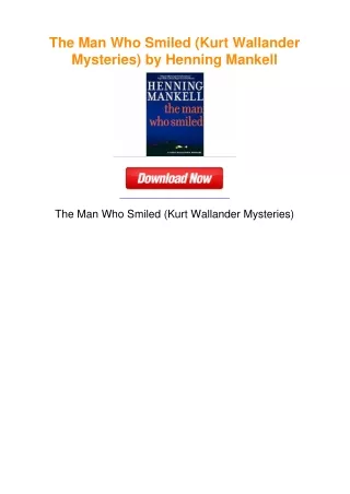 The Man Who Smiled (Kurt Wallander Mysteries) by Henning Mankell