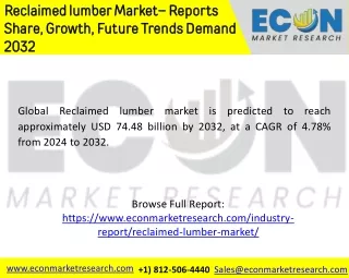 Reclaimed lumber Market