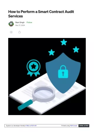 how to perform a smart contract audit services