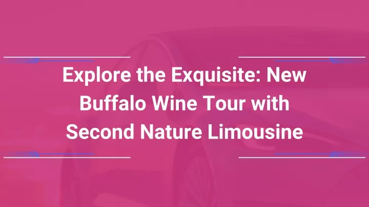 explore the exquisite new buffalo wine tour with