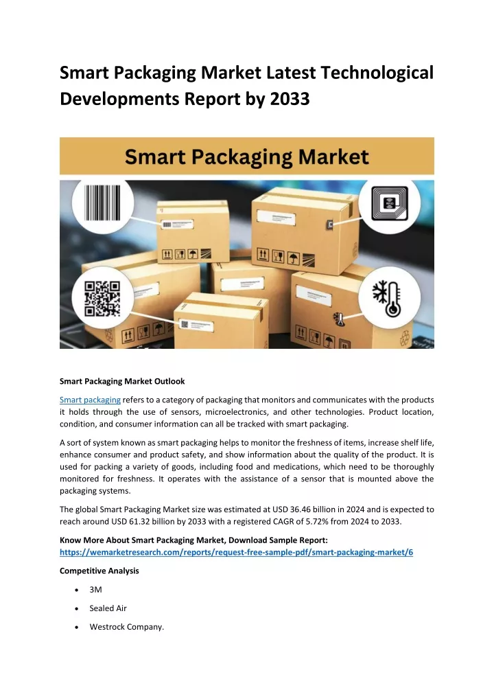 smart packaging market latest technological