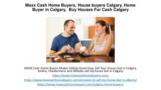 Maxx Cash Home Buyers, Buy Houses For Cash Calgary