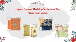 Explore Unique Wedding Invitations That Wow Your Guests