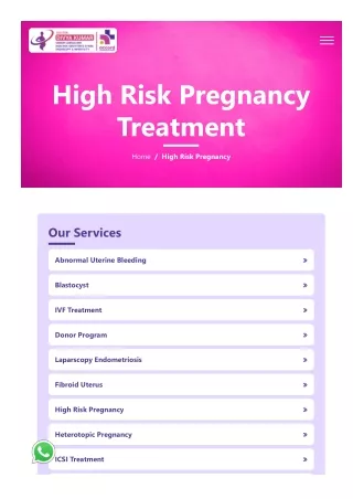 High Risk Pregnancy Treatment divya