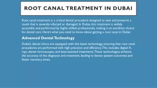 Root canal treatment in dubai