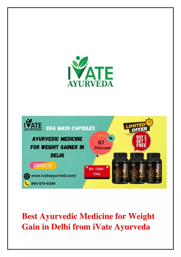 best ayurvedic medicine for weight gain in delhi