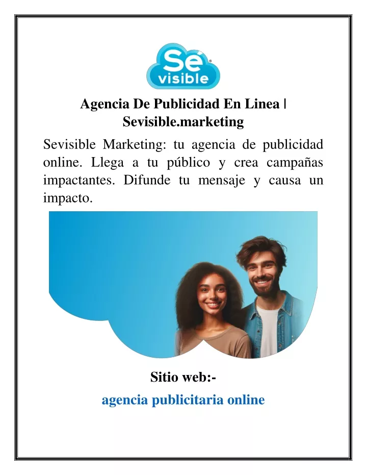 agencia de publicidad en linea sevisible