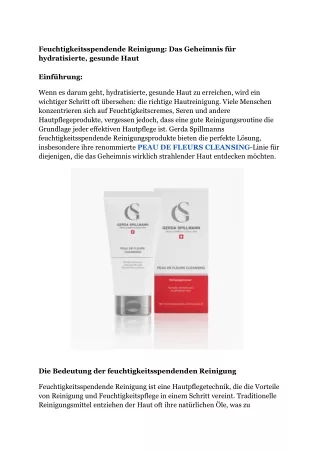 Feuchtigkeitsspendende Reinigung_ Das Geheimnis für hydratisierte, gesunde Haut