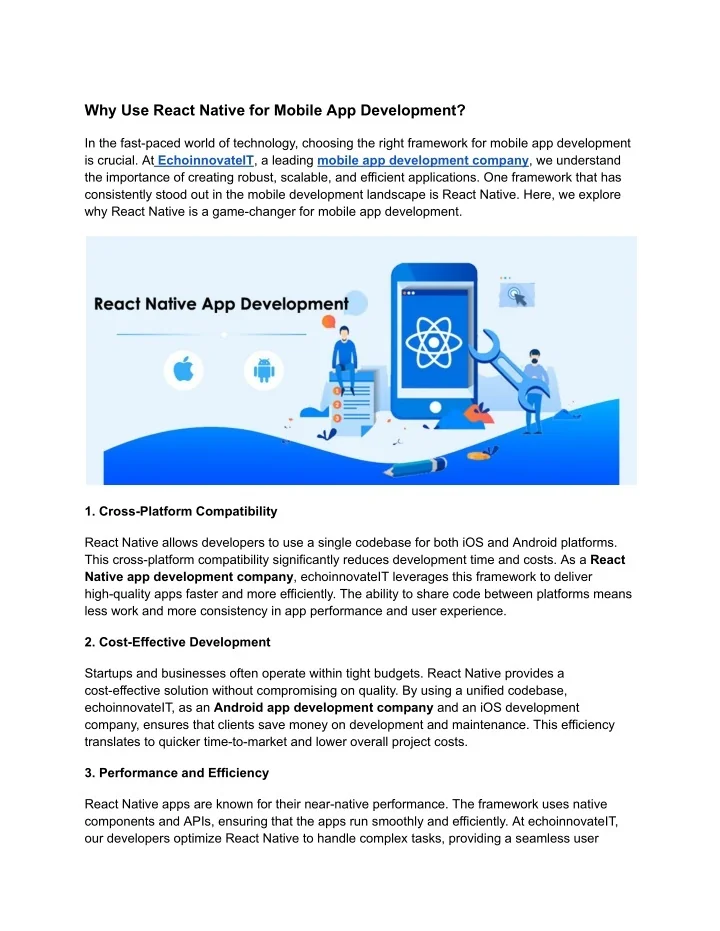 PPT Why Use React Native For Mobile App Development PowerPoint