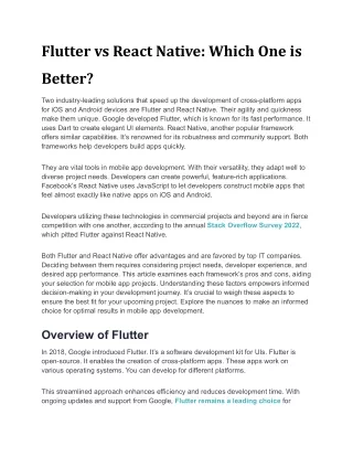 Flutter vs React Native_ Which One is Better