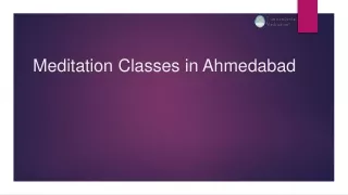 Meditation Classes in Ahmedabad