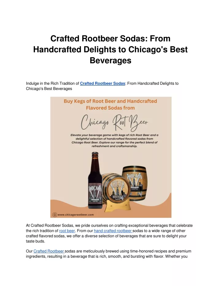 crafted rootbeer sodas from handcrafted delights to chicago s best beverages