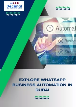 Explore WhatsApp Business Automation in Dubai - Decimal Technology