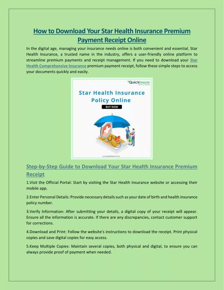 how to download your star health insurance