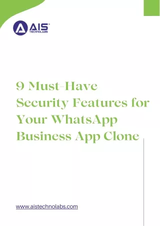 9 Must-Have Security Features for Your WhatsApp Business App Clone
