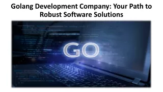 Golang Development Company Your Path to Robust Software Solutions