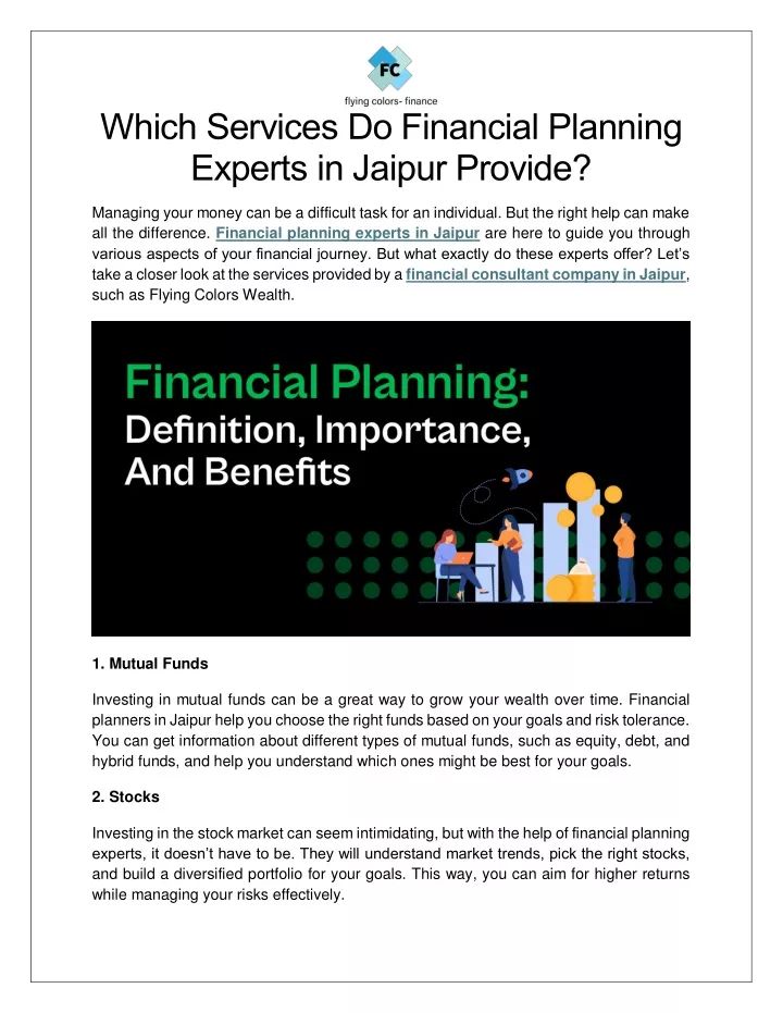 which services do financial planning experts