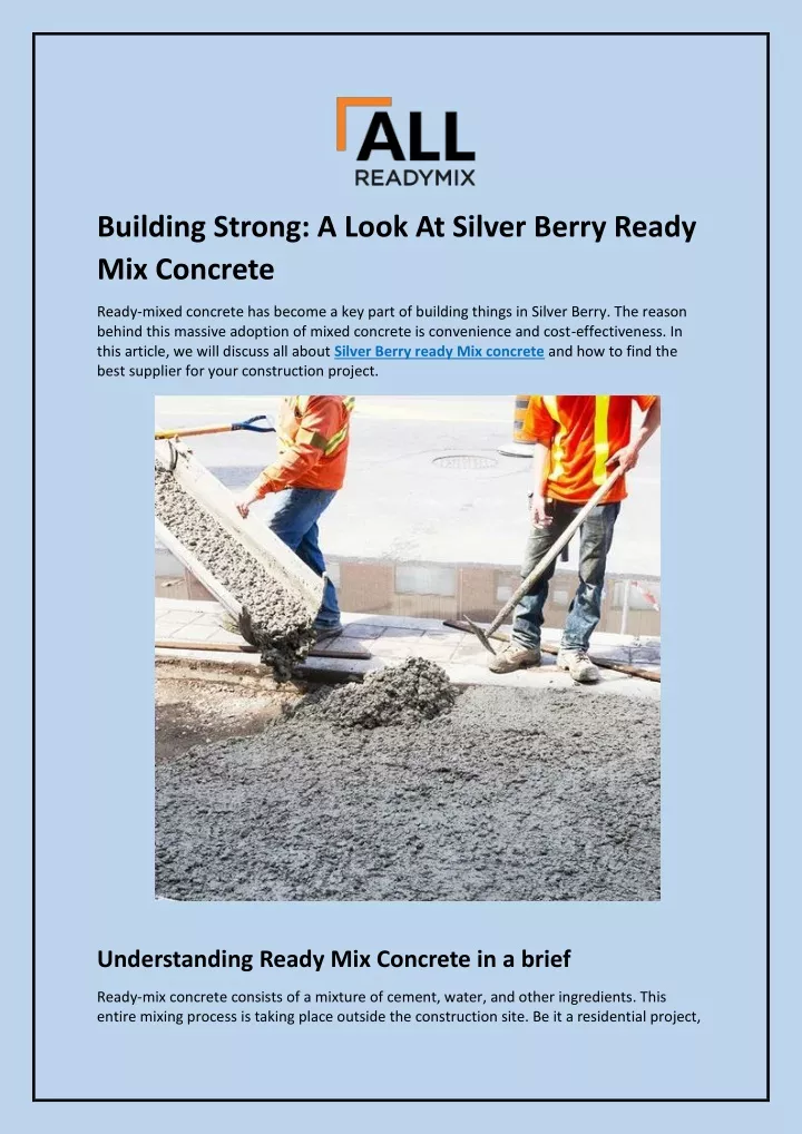 building strong a look at silver berry ready