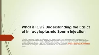 What is ICSI? Understanding the Basics of Intracytoplasmic Sperm Injection