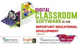 Digital Classroom Software is an Important Educational Development -Digital Teacher