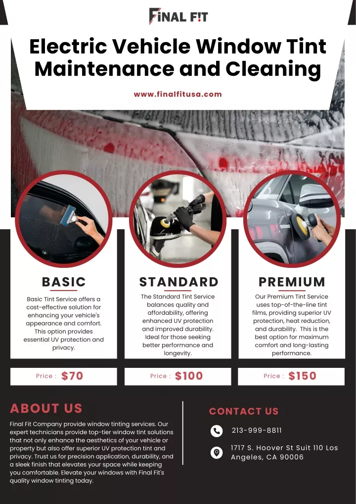 electric vehicle window tint maintenance