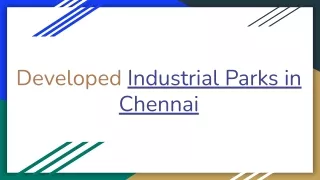 Developed Industrial Parks in Chennai