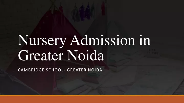 nursery admission in greater noida