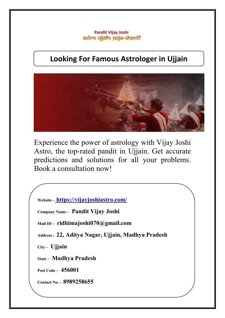 looking for famous astrologer in ujjain