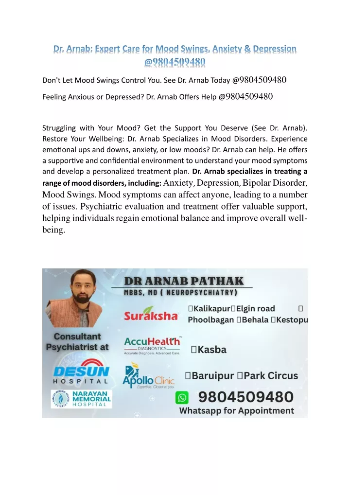 dr arnab expert care for mood swings anxiety