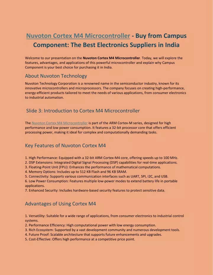 nuvoton cortex m4 microcontroller buy from campus