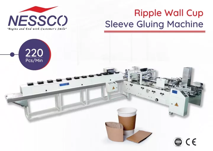 ripple wall cup sleeve gluing machine