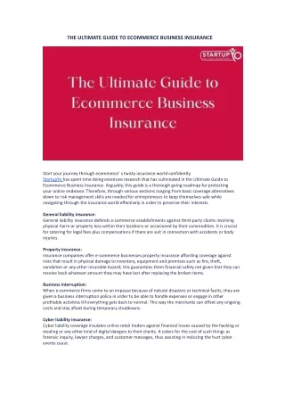 the ultimate guide to ecommerce business insurance