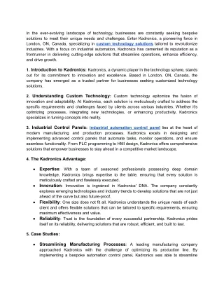 Custom Technology Solutions_ Transforming Industries with Innovation