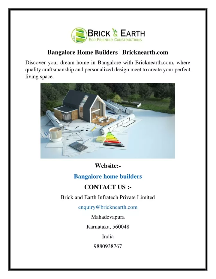 bangalore home builders bricknearth com