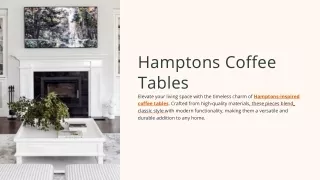 Hamptons Coffee Tables