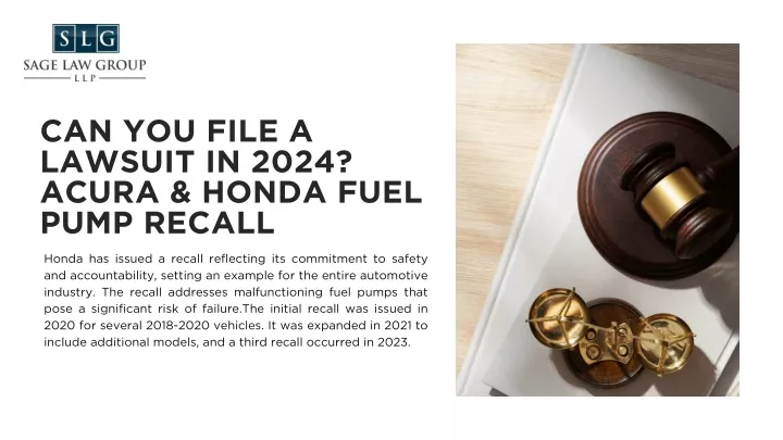 can you file a lawsuit in 2024 acura honda fuel