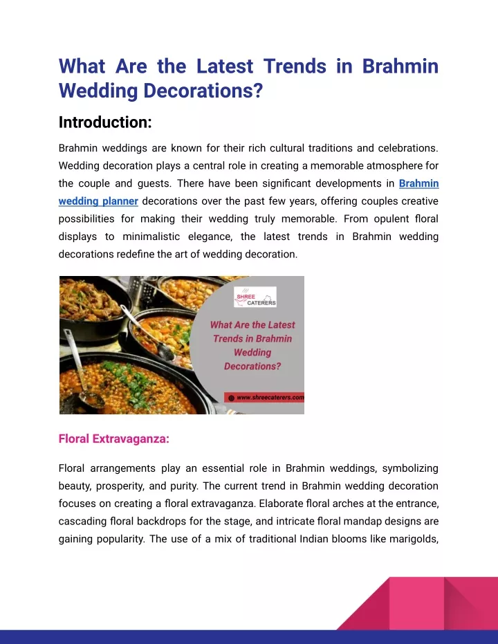 what are the latest trends in brahmin wedding