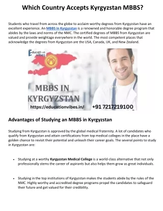 Kyrgyzstan MBBS