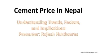 Cement Price In Nepal