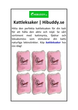 Kattleksaker  Hibuddy.se