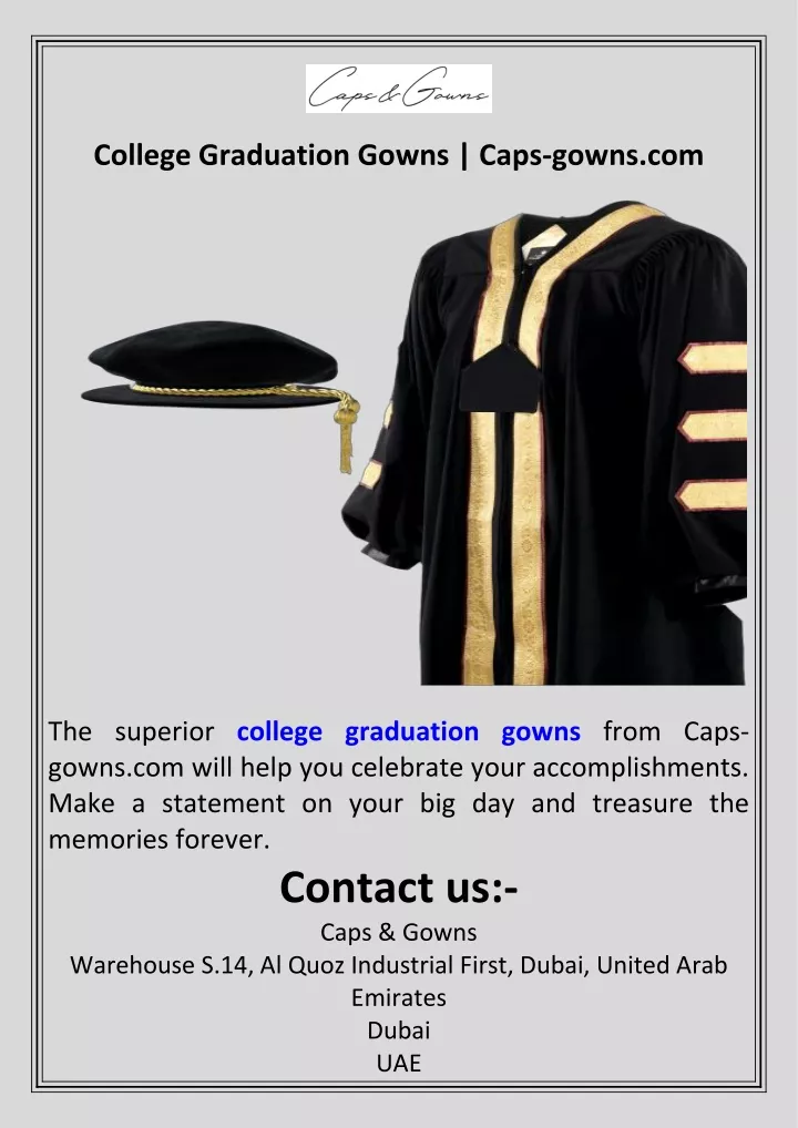 PPT - College Graduation Gowns Caps-gowns.com PowerPoint Presentation ...